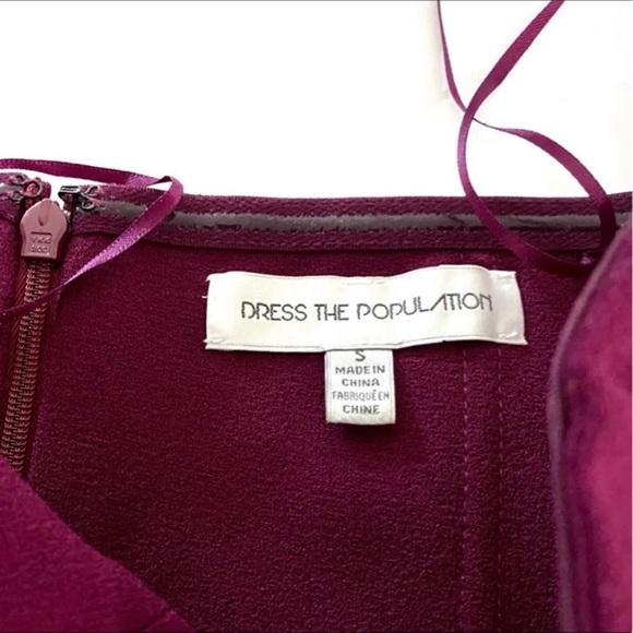 Dress the Population Strapless Chiffon Dress NWT - Picture 9 of 11